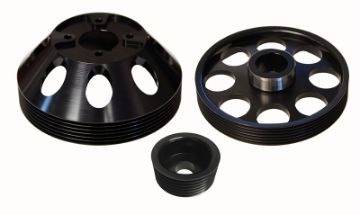 Picture of Torque Solution Lightweight WPCrankAlt Pulley Combo (Black) Hyundai Genesis Coupe 3.8 2010
