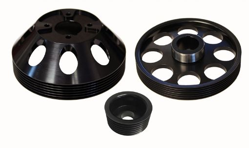 Picture of Torque Solution Lightweight WPCrankAlt Pulley Combo (Black) Hyundai Genesis Coupe 3.8 2010