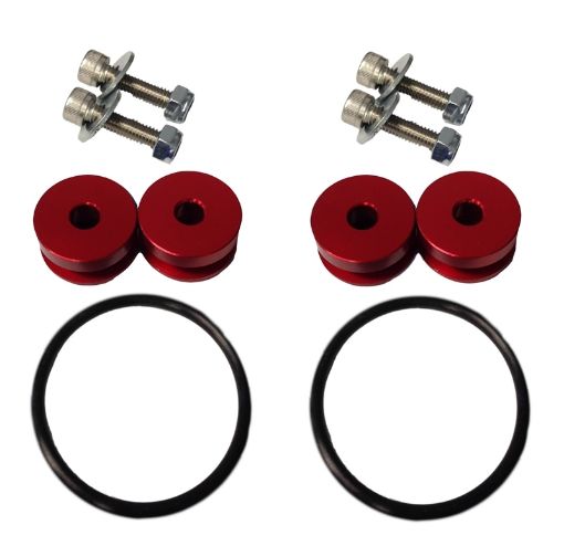 Picture of Torque Solution Billet Bumper Quick Release Kit (Red) Universal