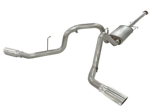 Picture of aFe MACHForce XP Exhausts 3inSS Dual Side Exit Cat - Back 11 - 14 Ford F150 Ecoboost V6 - 3.5L (TT)