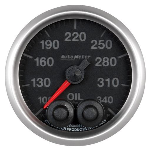 Picture of Autometer Elite 52mm 100 - 340 Deg F Oil Temp Peak Warn w Electronic Control Gauge