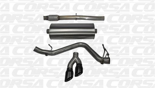 Picture of Corsa 14 - 19 GMC SierraChevy Silv 1500 Crew CabStd. Bed 5.3L V8 Black Sport Single Side CB Exhaust