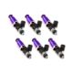 Picture of Injector Dynamics 1340cc Injectors - 60mm Length - 14mm Purple Top - 14mm Lower O - Ring (Set of 6)