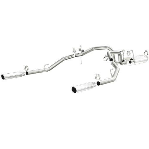 Picture of Magnaflow 09 - 13 Dodge Ram 1500 V6 3.6L Dual Spilt Rear Exit Polished Stainless CB Perf Exhaust