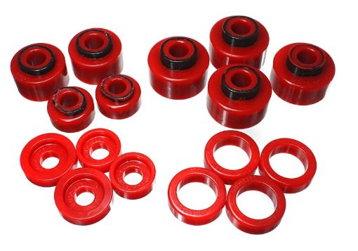 Picture of Energy Suspension 99 - 07 Ford F - 250F - 350 SD 24WD Crew Cab Body Mount Set - Red