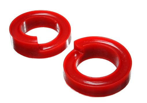 Picture of Energy Suspension 2005 - 07 Ford F - 250F - 350 SD 24WD Front Coil Spring Isolator Set - Red