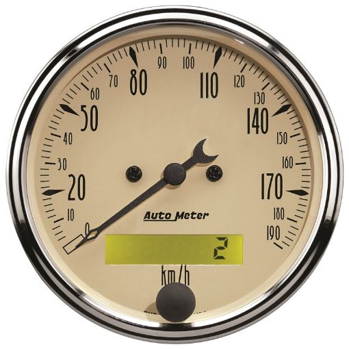 Picture of Autometer 3 - 18in 0 - 190kmh Antique Beige Elec. Programmable Speedometer