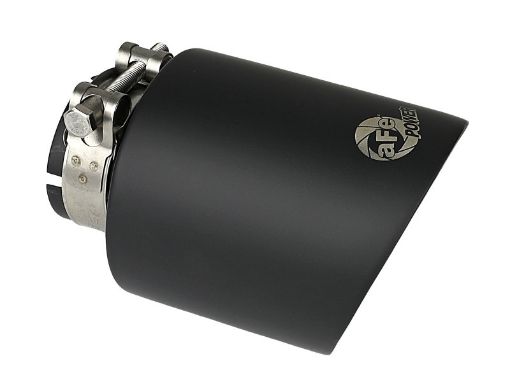 Picture of aFe Takeda 304 SS Clamp - On Exhaust Tip 2.5in. Inlet 4.5in. Outlet 7in. L - Black