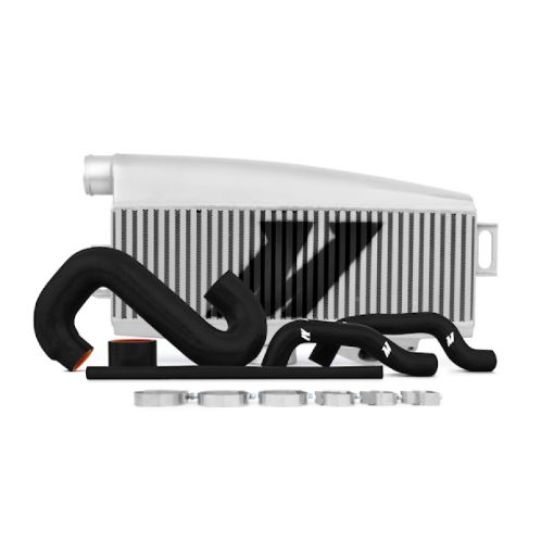 Picture of Mishimoto Subaru 02 - 07 WRX04 - 07 STi Top - Mount Intercooler Kit - Powder Coated Silver Black Hoses
