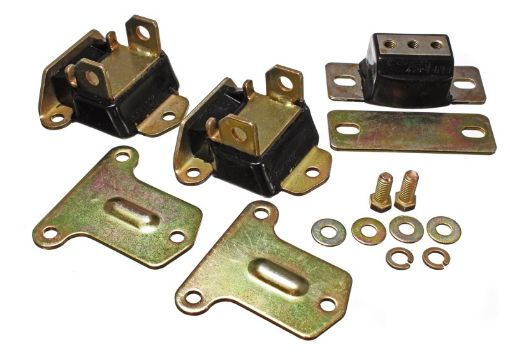 Picture of Energy Suspension 69 - 72 Camaro70 - 73 Monte Carlo Black Complete MotorTrans Mount Set Zinc Finish