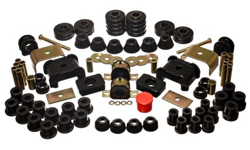 Picture of Energy Suspension 73 - 80 ChevGMC 4WD wAftermarket Front Springs Black Hyper - Flex Master Bushing Set