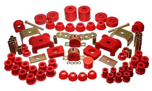 Picture of Energy Suspension 73 - 80 ChevGMC 4WD wAftermarket Front Springs Red Hyper - Flex Master Bushing Set