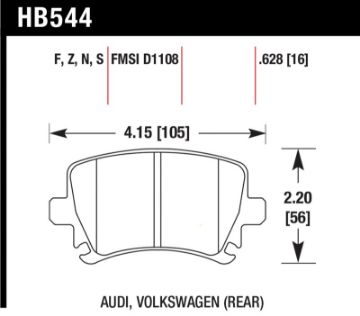 Picture of Hawk 06 Audi A6 Quattro Avant06 - 09 A6 Quattro HT - 10 Rear Brake Pads