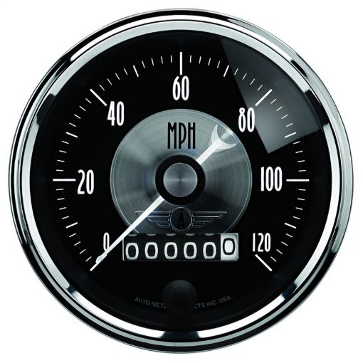 Picture of Autometer Prestige Series Black 3 - 38in 120mph Electronic Programmable Speedometer Gauge