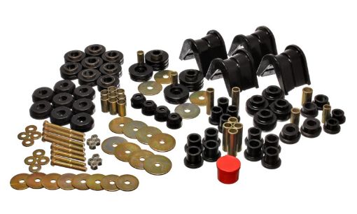 Picture of Energy Suspension 66 - 77 Ford Bronco 4WD (w 2 Deg C - Bushings) Black Hyper - Flex Master Bushing Set