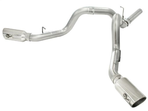 Picture of aFe MachForce XP Exhaust 4inch DP - Back All SS 2011 - 14 GM Diesel Trucks V8 - 6.6L LML Polished