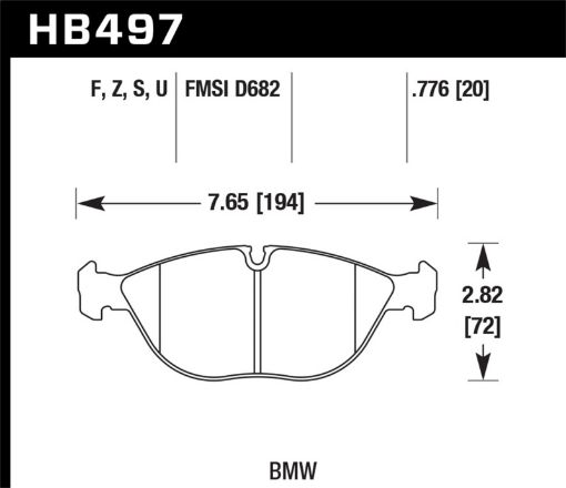 Picture of Hawk 04 - 06 Audi TT Quattro04 - 05 VW Golf R3296 - 01 BMW 750iL Performance HT - 10 Race Front Brake Pads