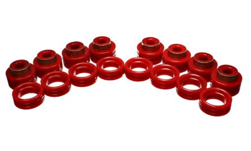 Picture of Energy Suspension 94 - 01 Dodge Ram 1500 2WD4WD 94 - 02 25003500 2WD4WD Red Body (Cab) Mount Set
