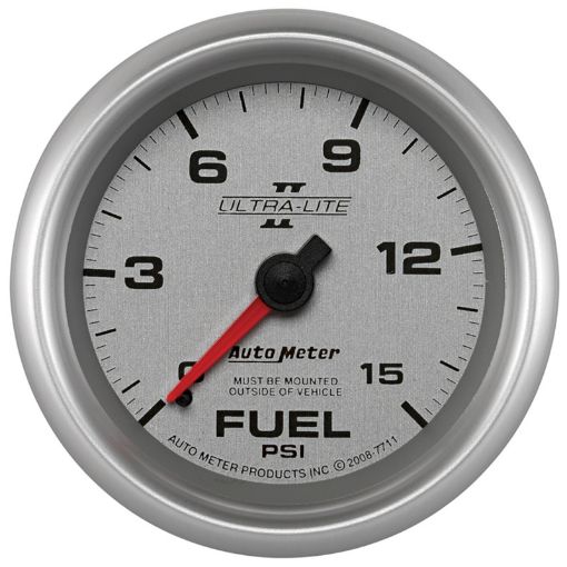 Picture of Autometer Ultra - Lite II 2 58in 0 - 15 PSI Mechanical Fuel Pressure Gauge