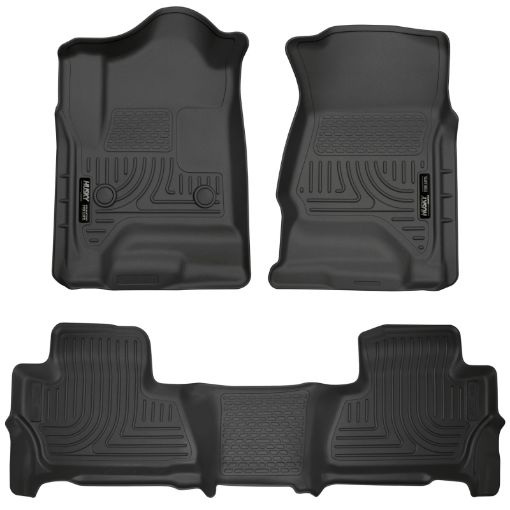 Picture of Husky Liners 2015 ChevyGMC SuburbanYukon XL WeatherBeater Combo Black Front2nd Seat Floor Liners