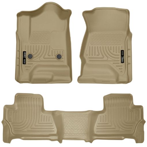 Picture of Husky Liners 2015 ChevyGMC SuburbanYukon XL WeatherBeater Combo Tan Front 2nd Seat Floor Liners