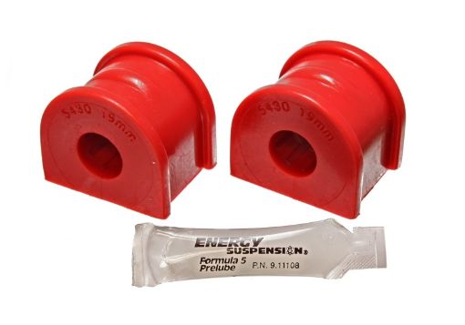 Picture of Energy Suspension 97 - 04 Chevy Corvette Red 19mm Rear Sway Bar Bushing Set - Reuse OE Brackets