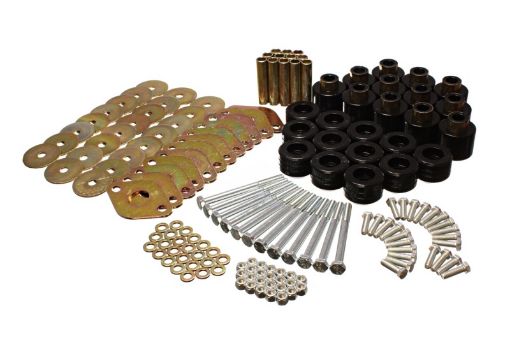 Picture of Energy Suspension Body Mount Set 1in Lift WHardware - Black