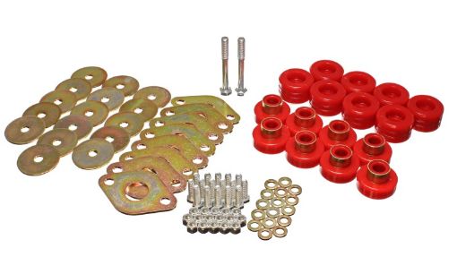Picture of Energy Suspension Body Mount Set WHardware - Red