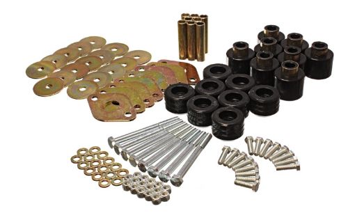 Picture of Energy Suspension Body Mount Set 1in Lift WHardware - Black