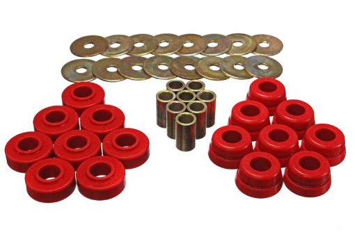 Picture of Energy Suspension Gm Body Mount Set WHardware - Red