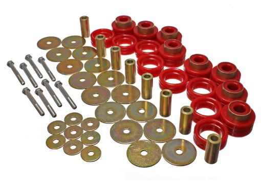 Picture of Energy Suspension Body Mount Set Inc. Hardware - Red