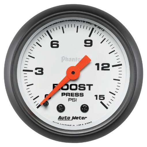 Picture of Autometer Phantom 52mm 0 - 15PSI Mechanical Boost Pressure Gauge
