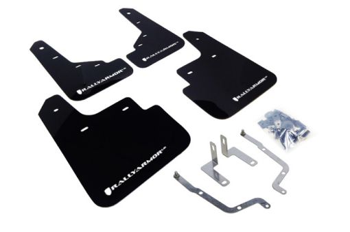 Picture of Rally Armor 14 - 18 Mazda3 Black UR Mud Flap wWhite Logo