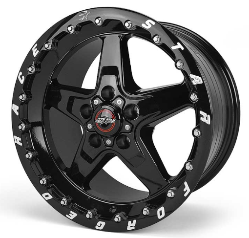 Picture of Race Star 92 Drag Star Bracket Racer 17x10.5 5x4.50BC 7.6BS Gloss Black Wheel - Single Bead Lock