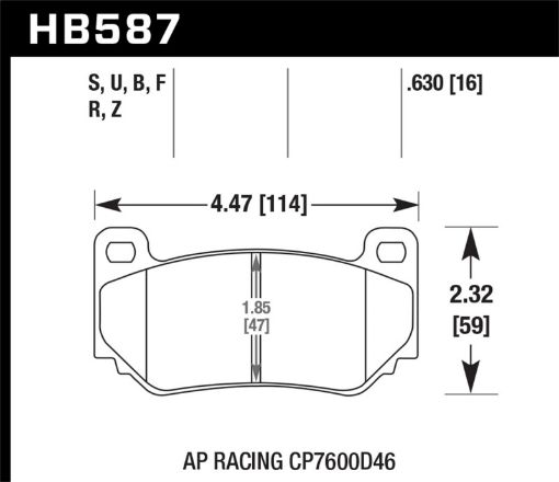 Picture of Hawk HPS 5.0 AP Racing CP7600D46 Race Brake Pads
