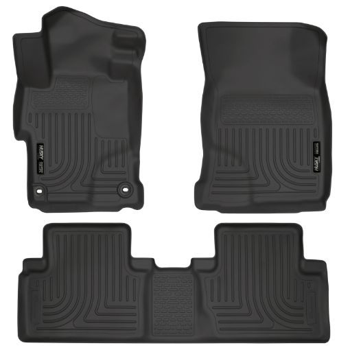 Picture of Husky Liners 2014 Honda Civic Sedan WeatherBeater Black Front 2nd Seat Floor Liners