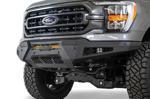 Picture of Addictive Desert Designs 2021 Ford F - 150 HoneyBadger Front Bumper w Top Hoop