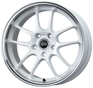 Picture of Enkei PF01SS 17x9 5x114.3 48mm Offset 75mm Bore Diameter White with Machined Lip Wheel
