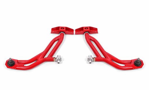Picture of BMR 10 - 14 Ford Mustang Adj. Lower A - Arms w DelrinRod End 19mm Tall Ball Joint - Red
