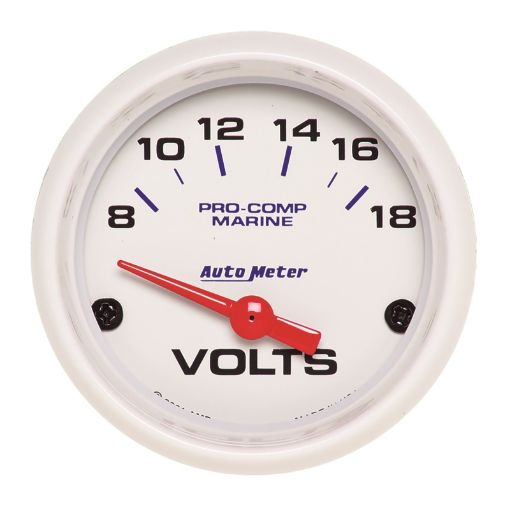 Picture of Autometer Marine White 2 - 116in 18V Electric Voltmeter Gauge
