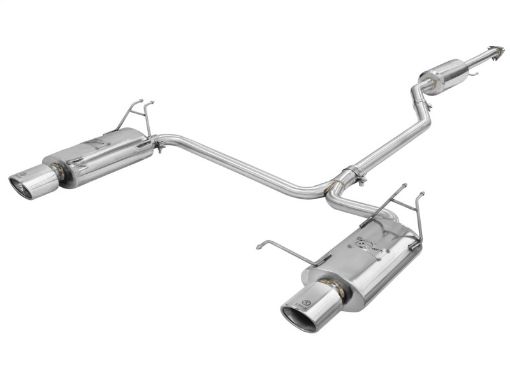 Picture of aFe Takeda Exhaust 2.25in to 2in Dia 304SS Cat - Back wPolished Tips 08 - 12 Honda Accord Coupe V6 3.5L