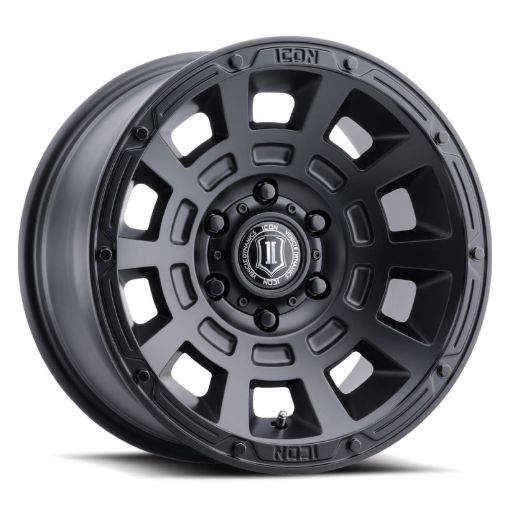 Picture of ICON Thrust 17x8.5 6x135 6mm Offset 5in BS Satin Black Wheel