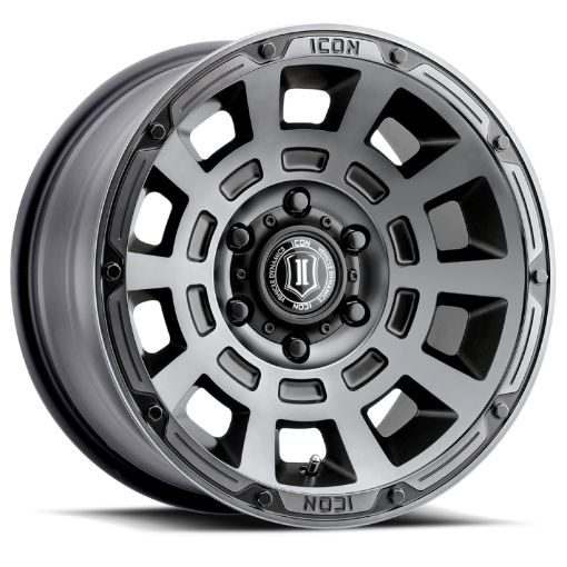 Picture of ICON Thrust 17x8.5 5x4.5 0mm Offset 4.75in BS Smoked Satin Black Tint Wheel