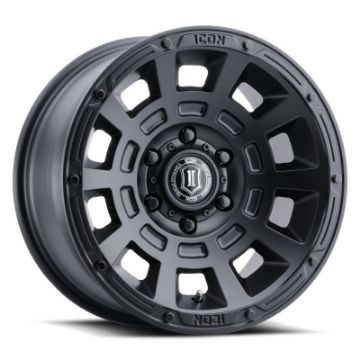 Picture of ICON Thrust 17x8.5 6x120 0mm Offset 4.75in BS Satin Black Wheel