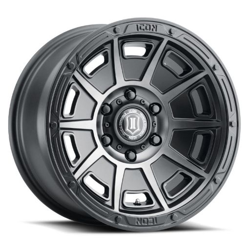 Picture of ICON Victory 17x8.5 6x135 6mm Offset 5in BS Smoked Satin Black Tint Wheel