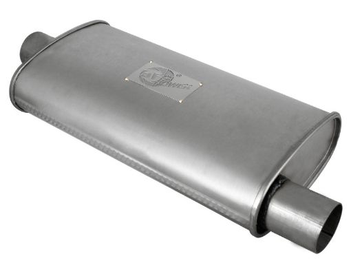 Picture of aFe Scorpion Replacement Alum Steel Muffler Double Layer 2 - 12in InOut CenterOffset 18inL x9inW