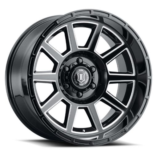 Picture of ICON Recoil 20x10 6x5.5 - 24mm Offset 4.5in BS Gloss Black Milled Spokes Wheel