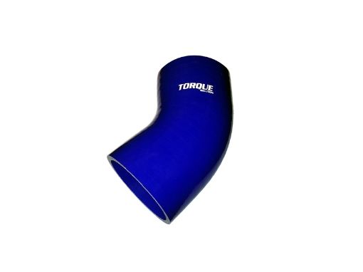 Picture of Torque Solution 45 Degree Silicone Elbow 3.5 inch Blue Universal