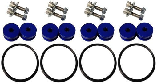 Picture of Torque Solution Billet Bumper Quick Release Kit Combo (Blue) Universal