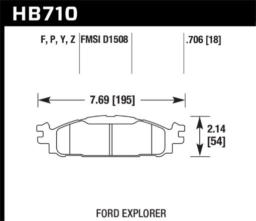Picture of Hawk FordLincoln 11 - 13 Explorer09 - 13 Flex10 - 13 TaurusMKSMKT Performance Ceramic Brake Pad